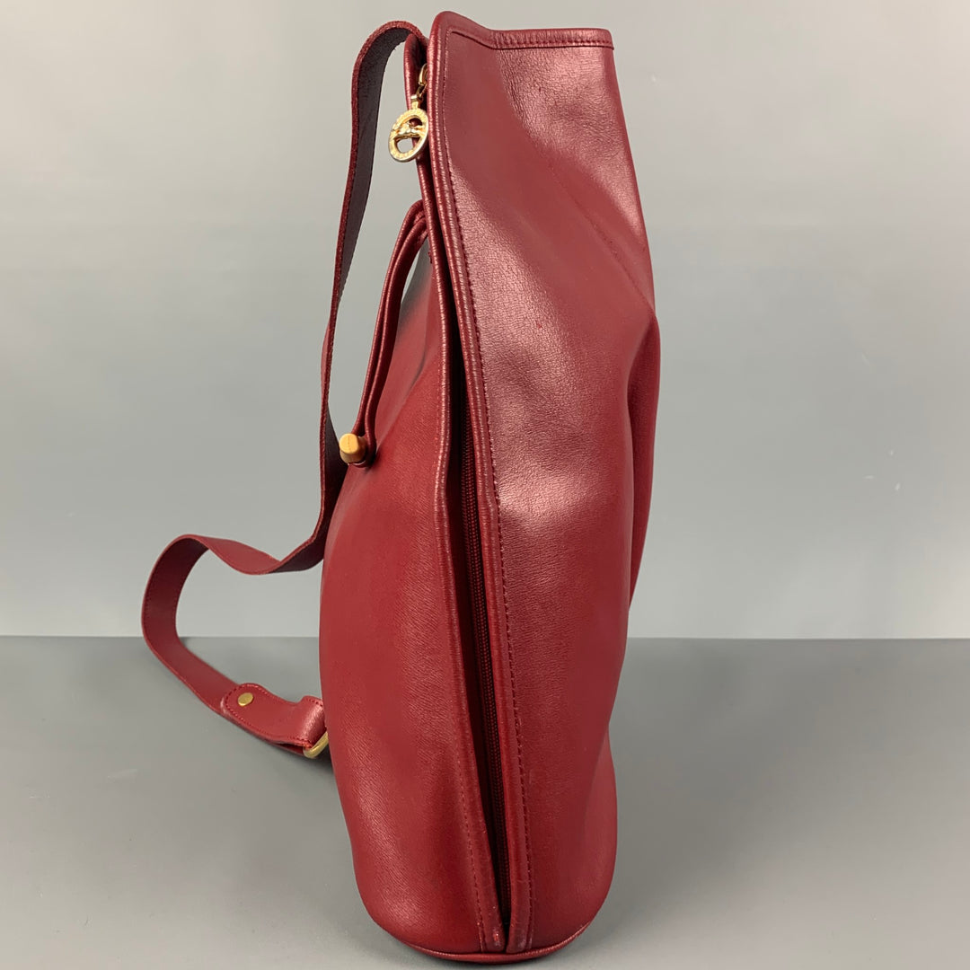 LONGCHAMP Red Faux Leather Shoulder Handbag