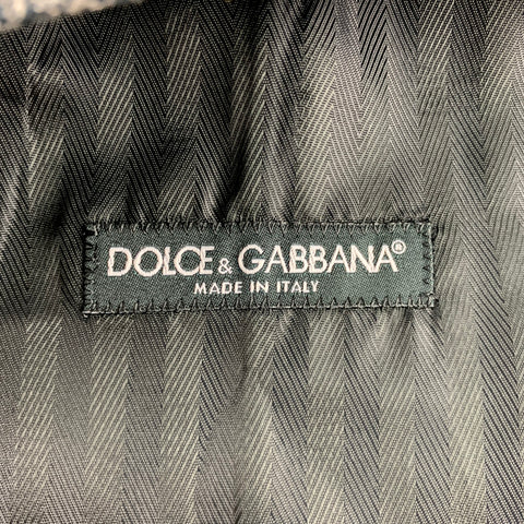 DOLCE & GABBANA Size 38 Grey & Black Houndstooth Cotton Vest