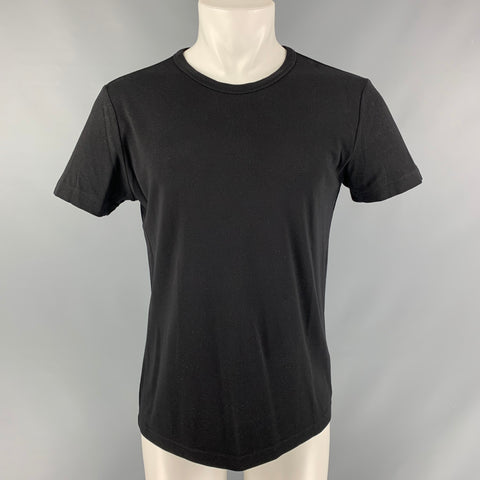 THEORY Size M Black Solid Lyocell Short Sleeve T-shirt