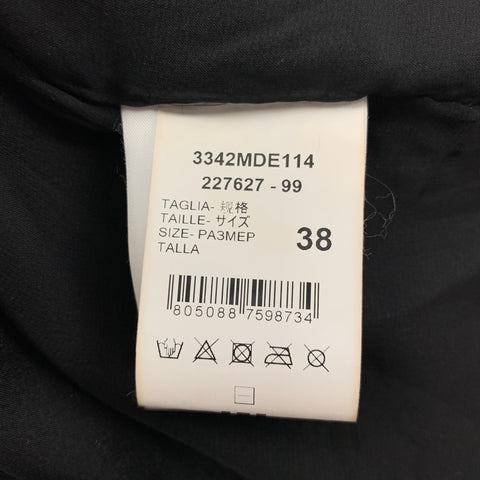 MSGM Size S Black Polyester Sequined Ruffle Shirt