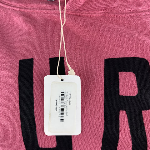 KAPITAL Size M Pink Graphic Cotton Hooded Sweatshirt