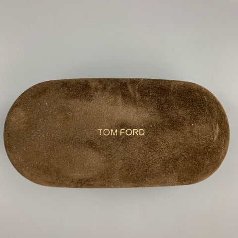 TOM FORD Black & Brown Tortoise Acetate Drop Sunglasses