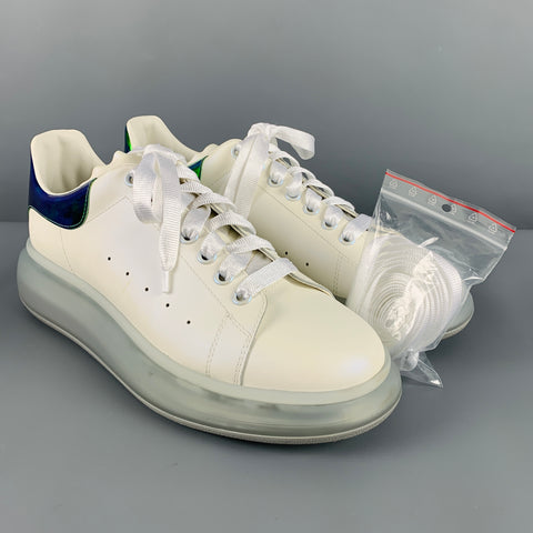 ALEXANDER MCQUEEN Size 11 White Green Sneakers