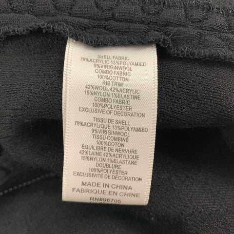 REBECCA TAYLOR Size 6 Black Acrylic Blend Mixed Fabrics Jacket