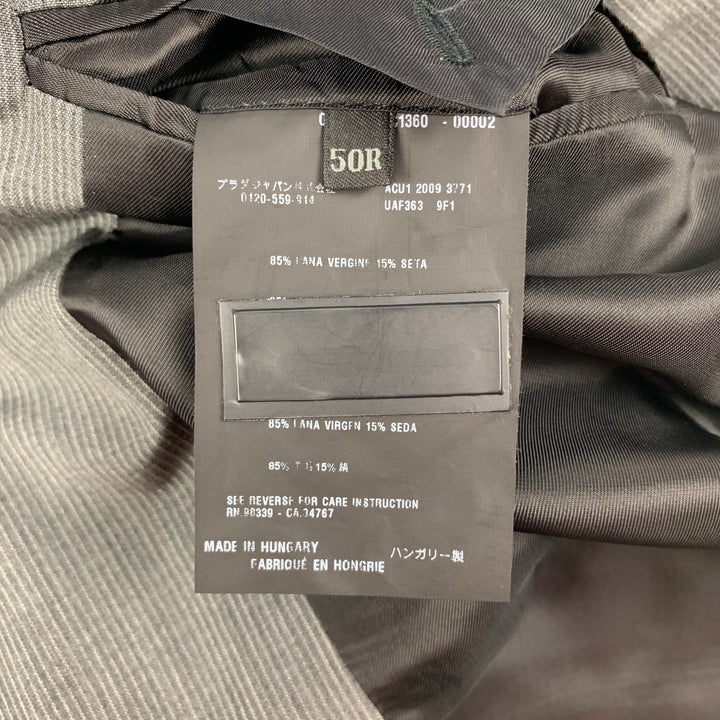 PRADA Size 40 Grey Silver Pinstripe Virgin Wool Silk Suit