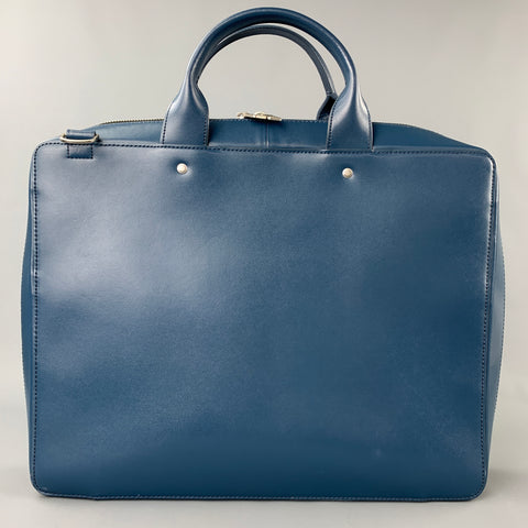 JACK SPADE Blue Leather Shoulder Strap Rectangle Laptop