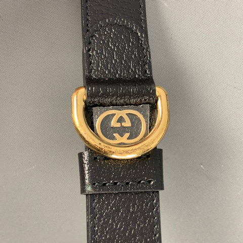 Laisse pour chien GUCCI Noir Or Maroquinerie