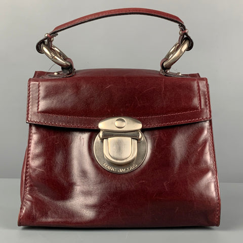 MARC JACOBS Burgundy Leather Satchel Handbag