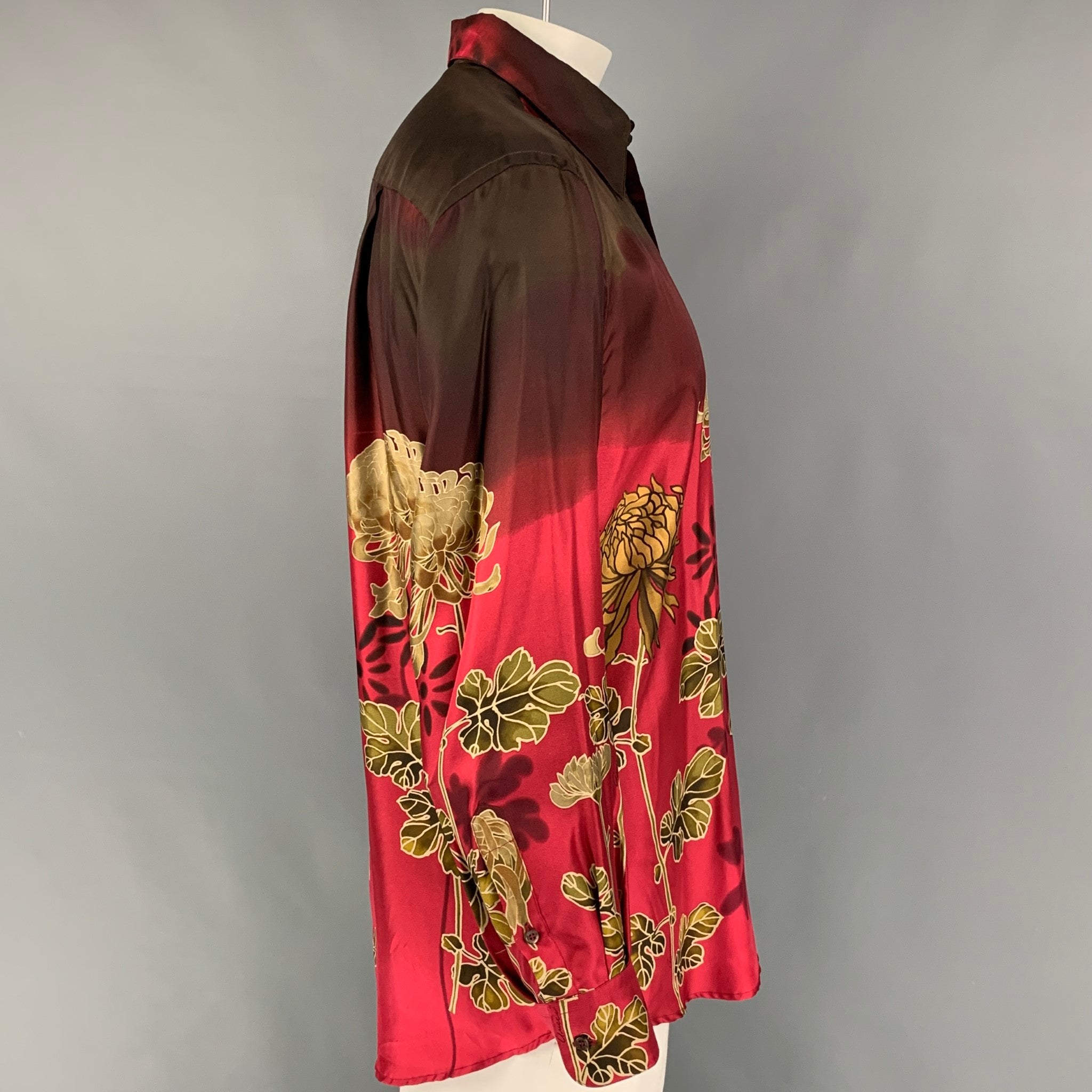 Gucci/Tom Ford期/Paisley Silk Shirt/RED Gucci by Tom Ford SS01 Red Silk Floral Shirt — scatterbrain