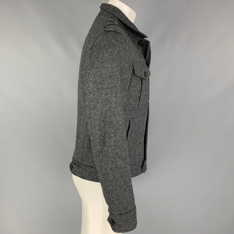 NEIL BARRETT Talla 38 Chaqueta ajustada con botones de lana gris