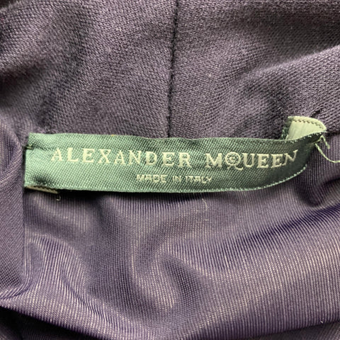 ALEXANDER MCQUEEN Size 6 Purple Viscose Long Sleeve Dress