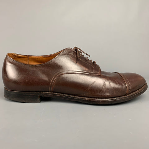 ALDEN 564 Size 14 Brown Leather Cap Toe Lace Up Shoes