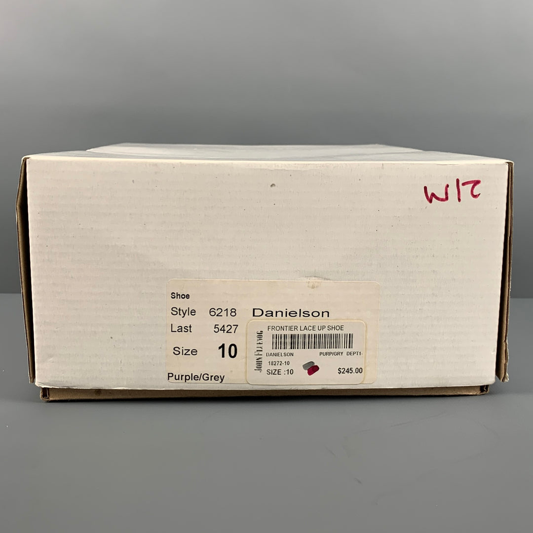 JOHN FLUEVOG Talla 10 Zapatos con cordones de cuero gris morado