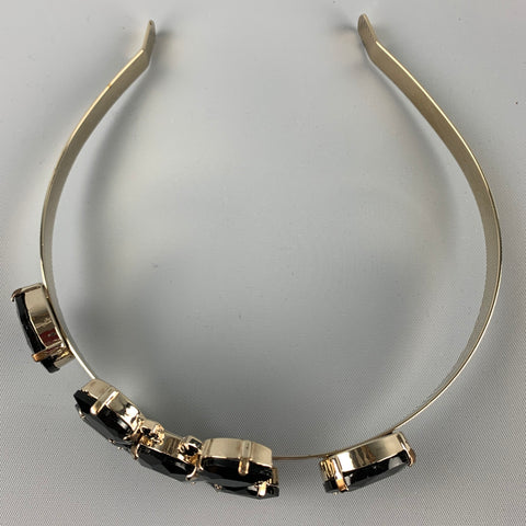 MARNI Black & Gold Diamante Rhinestones Headband