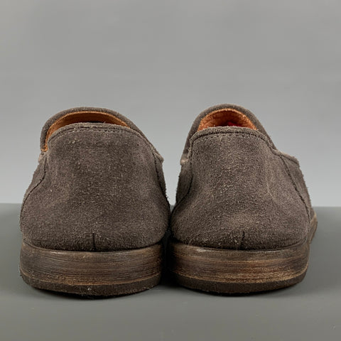 JOHN VARVATOS Size 8 Gray Suede Slippers Loafers