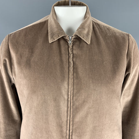 STEPHAN SCHNEIDER Size XL Taupe Cotton Velvet Blouson Jacket