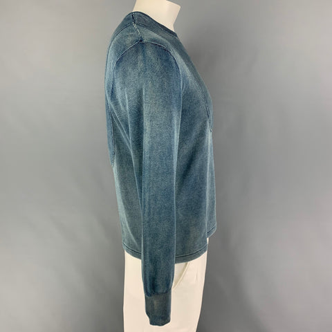 RRL by RALPH LAUREN Size L Indigo Wash Crew-Neck Pullover