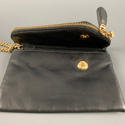 HENRI BENDEL Bolso de mano de cuero negro