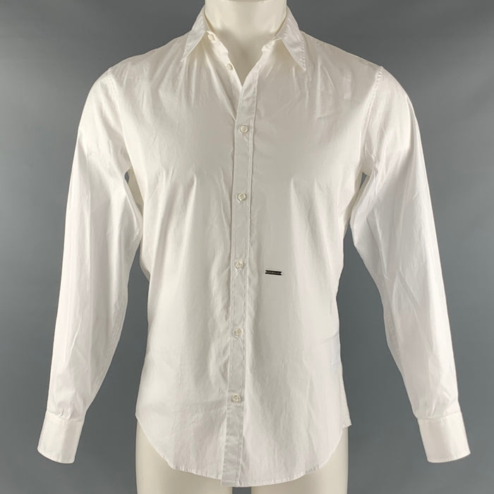 DSQUARED2 Size XXS White Cotton Button Up Shirt