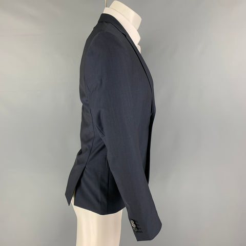THE KOOPLES Size 36 Navy Wool Mohair Notch Lapel Sport Coat