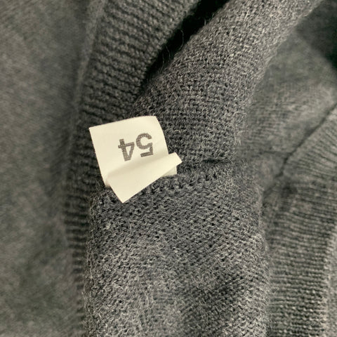 PIATTELLI Taille XL Pull à col rond en laine grise