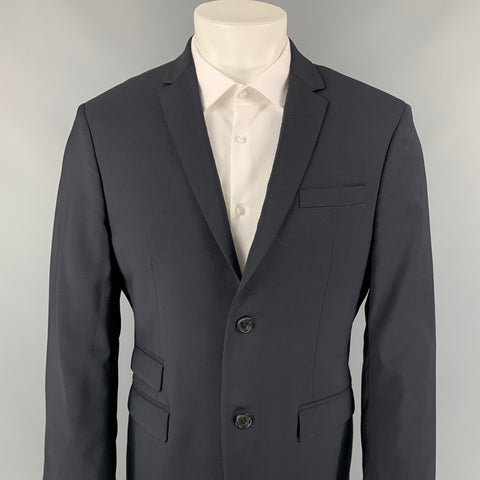 NEIL BARRETT Size 40 Navy Wool Single Breasted Slim Fit Sport Coat