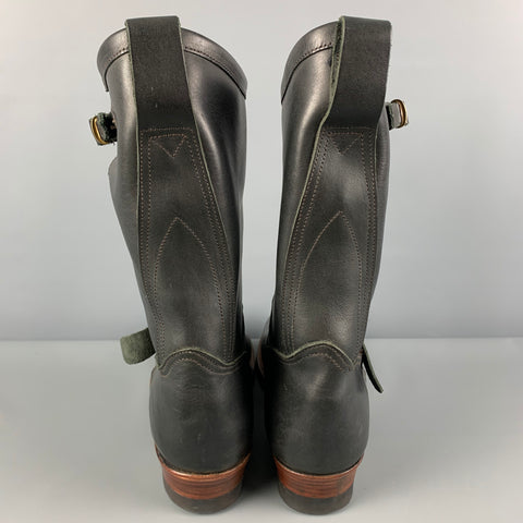 RRL by RALPH LAUREN Size 11 Black Leather Biker Boots