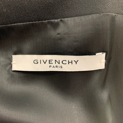 GIVENCHY Size 42 Black Wool  Notch Lapel Suit
