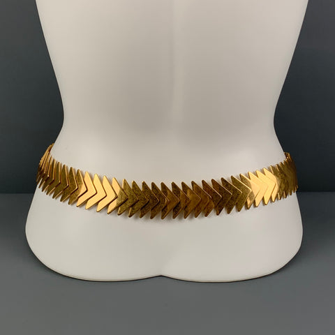 BOTTEGA VENETA Waist Size S Gold Metal Belt