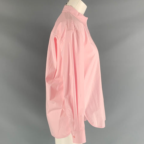 PAUL & JOE Size 0 Pink Multicolour Cotton Embroidered Long Sleeve Blouse