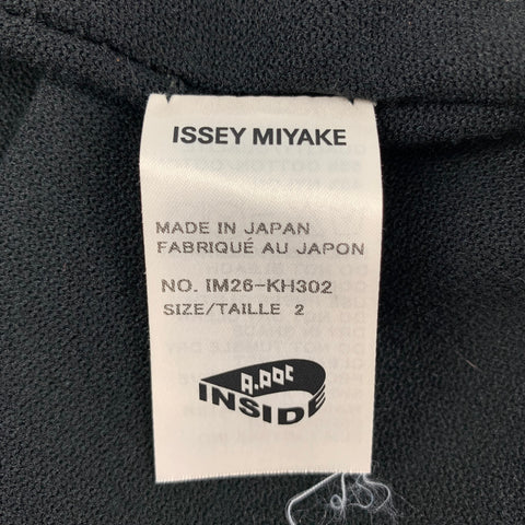 ISSEY MIYAKE Size M Black Knitted Raw Edged Shift Dress