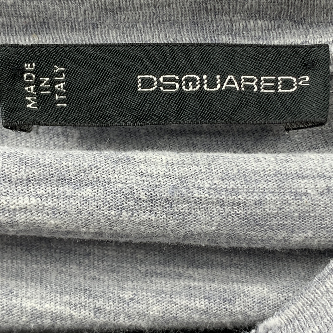 DSQUARED2 Taille M T-shirt col en V en coton mélangé gris chiné