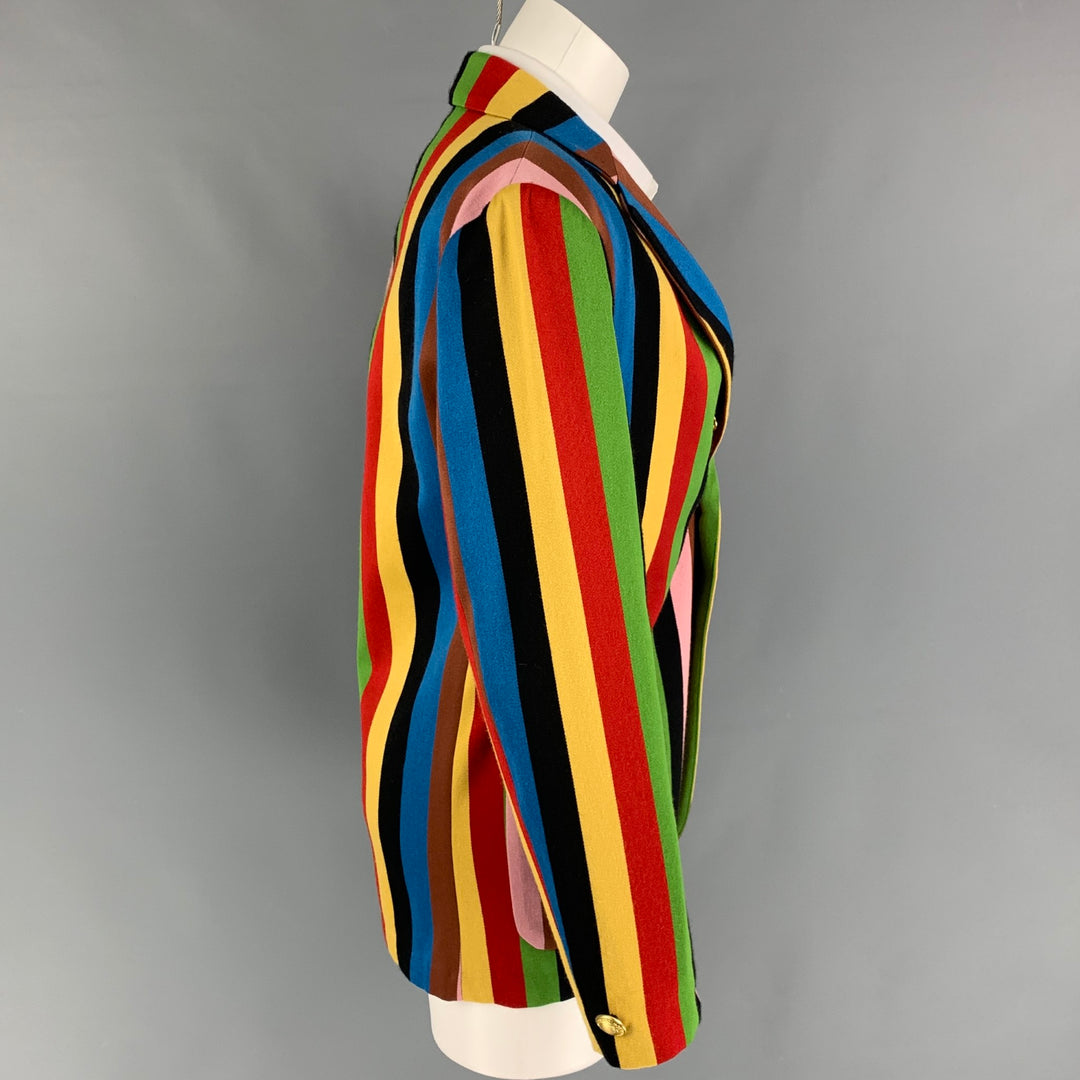 ROWING BLAZERS Size 36 Multi-Color Stripe Wool Cotton Sport Coat