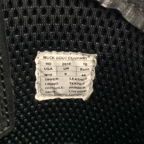 MUCK Taille 10 Bottes à enfiler imperméables en daim noir