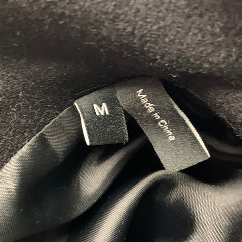 THEORY Size M Black Wool Blend Hidden Placket Coat