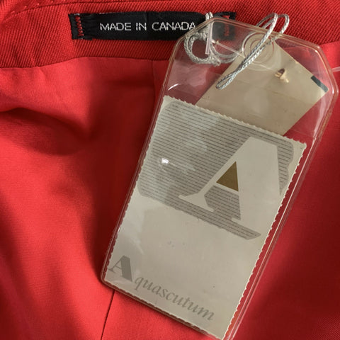 AQUASCUTUM Size 12  Red  Wool Double Brested Blazer