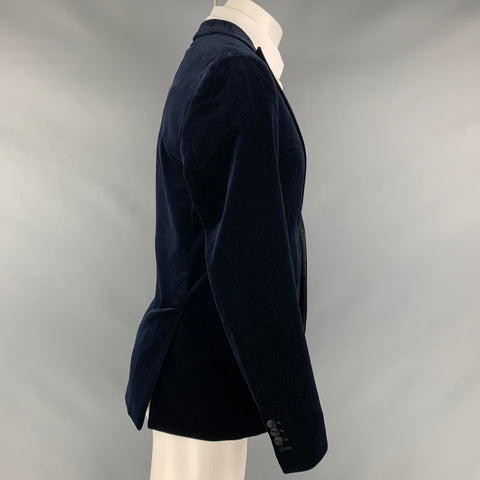 DSQUARED2 Taille 40 Manteau de sport en coton et élasthanne en velours noir marine
