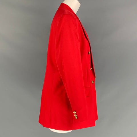 AQUASCUTUM Size 12  Red  Wool Double Brested Blazer