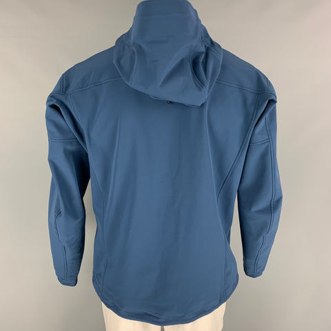 ARCTERYX Size L Blue Grey Nylon Blend Hoodie Jacket