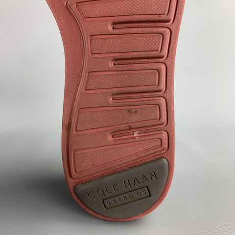 COLE HAAN Talla 9.5 Zapatos con cordones y punta de ala de cuero perforado color carbón