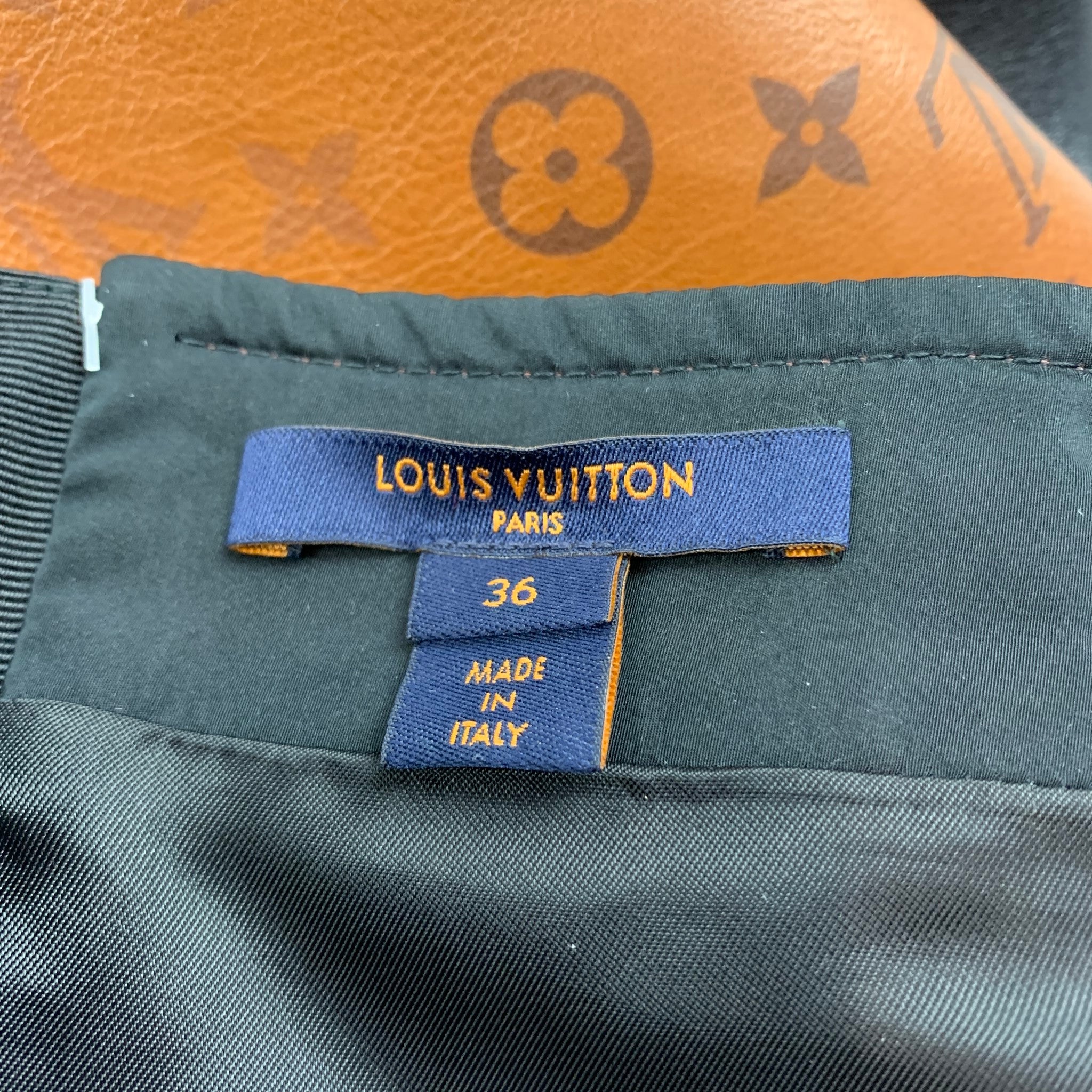LOUIS VUITTON S/S 21 Size 4 Brown Leather Tattoo Monogram A