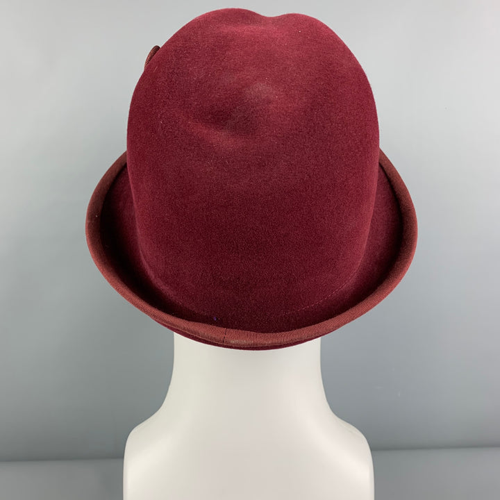 Vintage ROD KEENAN Burgundy Felt Derby Hats