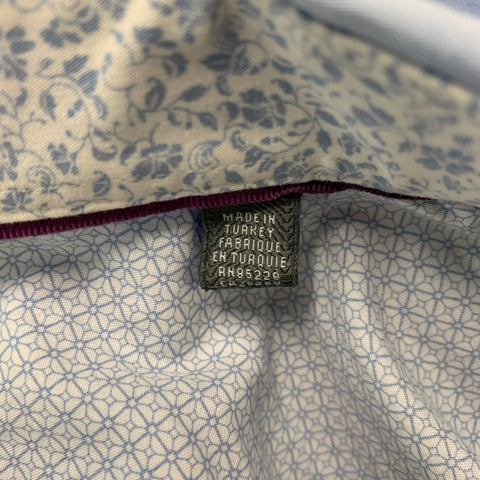 TED BAKER Size L Blue Cotton Elastane Hidden Placket Long Sleeve Shirt