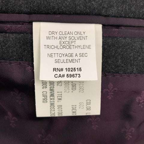 JOHN VARVATOS Size 42 Purple Charcoal Jacquard Wool Sport Coat