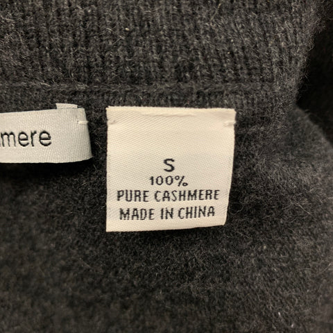 AUTUMN  CASHMERE Size S Grey Cashmere Shawl Collar Cardigan