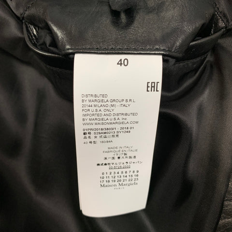 MAISON MARTIN MARGIELA Size 4 Olive & Gold Leather Jacket