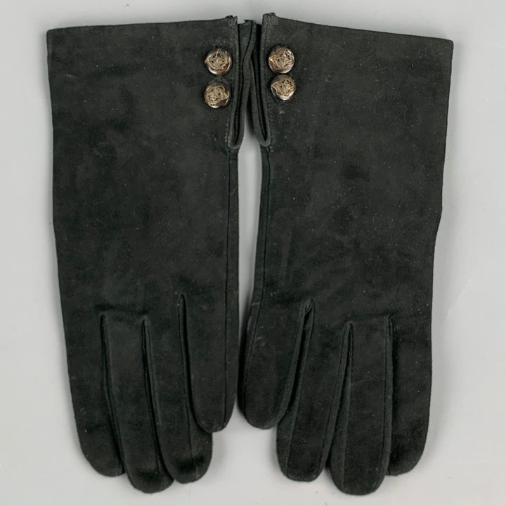 RALPH LAUREN Size S Black Suede Gloves