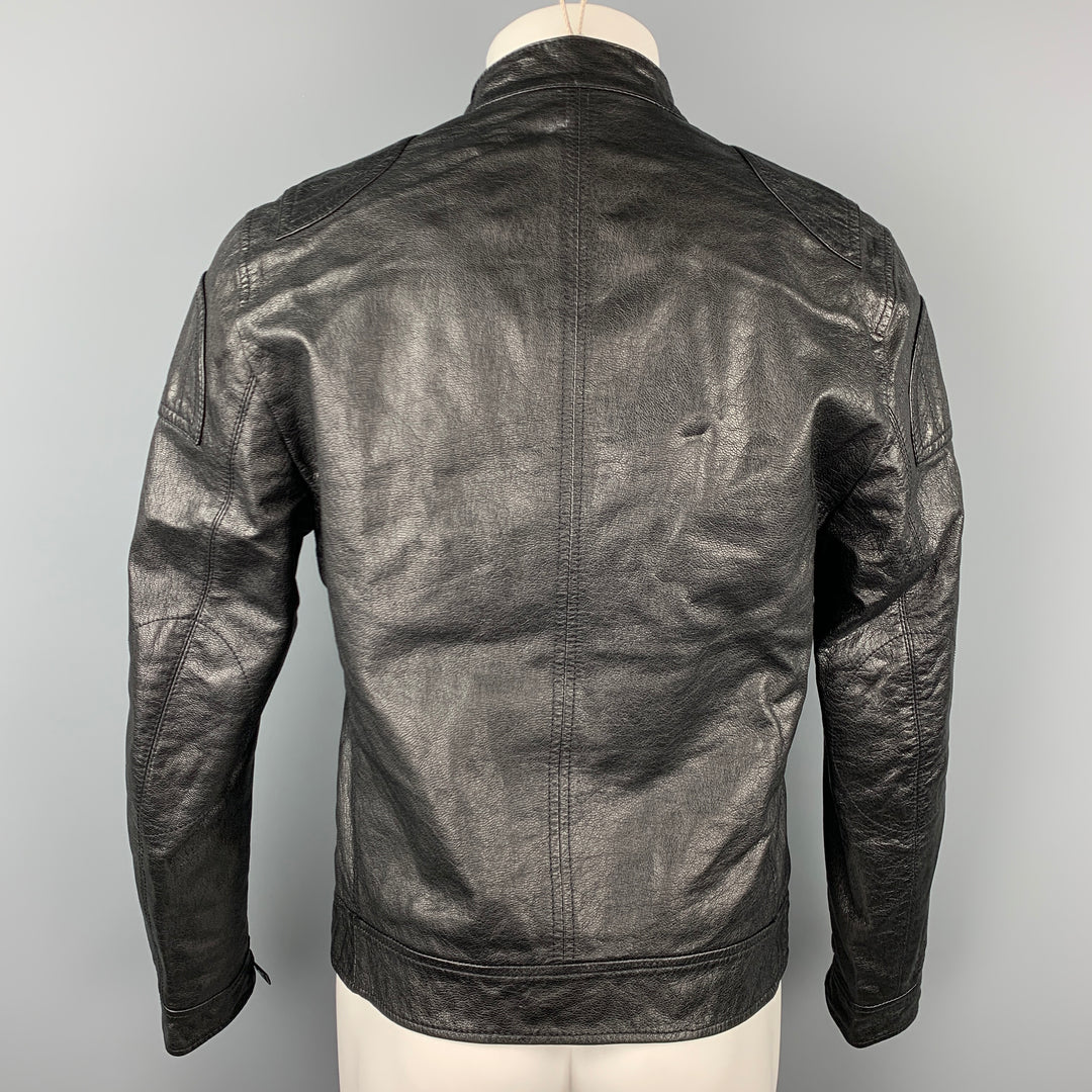 DOLCE &amp; GABBANA Taille 40 Veste de moto en cuir noir