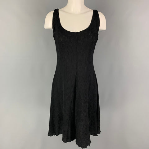 DONNA KARAN Size M Black Sleeveless Below Knee Dress
