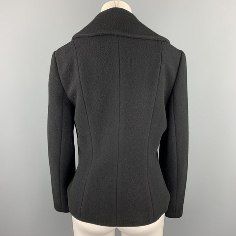 RALPH LAUREN Size M Black Wool Toggle Closure Notch Lapel Jacket